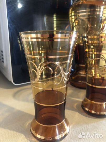 Чешский Кувшин и 6 стаканов Egermann(новый)