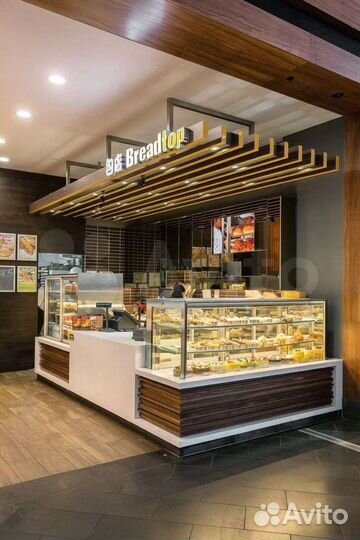 Витрина для пекарни, кафе, бара и магазина