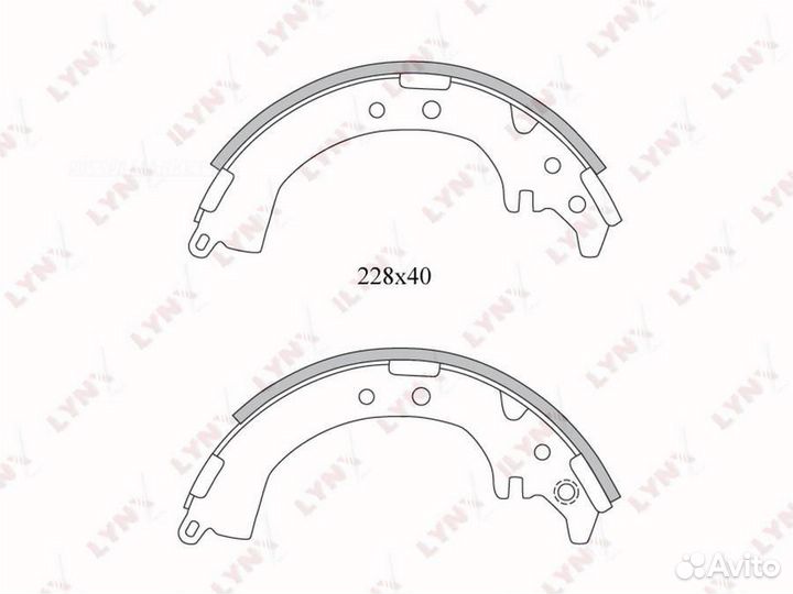 Lynxauto BS-7507 Колодки тормозные барабанные зад