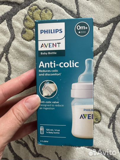 Соска пустышка бутылочка avent антиколик