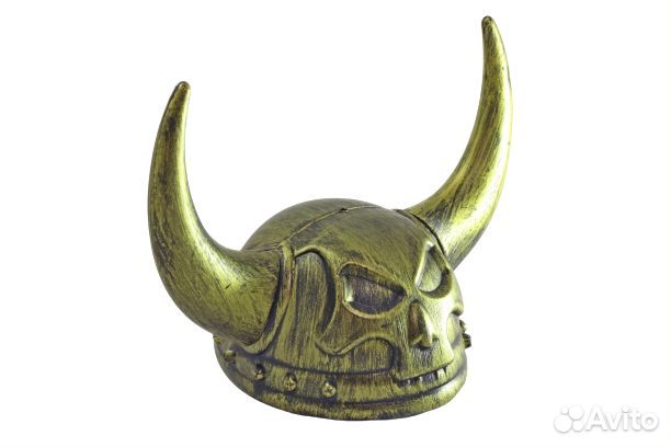 Карнавальный шлем с рогами и черепом