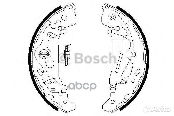 Колодки тормозные барабанные зад 09864877