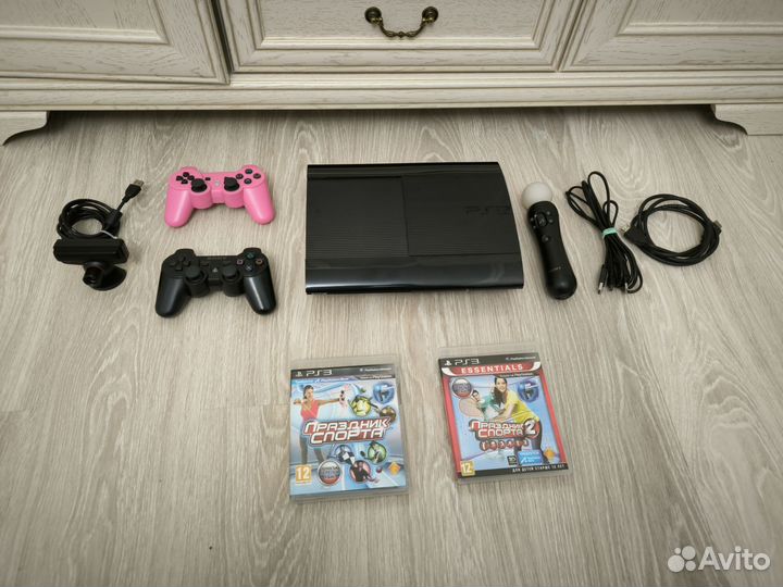 Sony PS3 super slim прошитая+ камера+мув