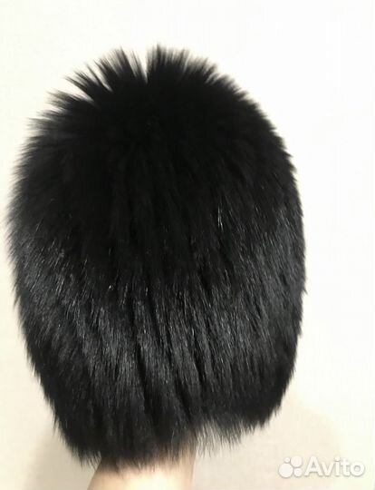 Шапка женская натуральный мех песец