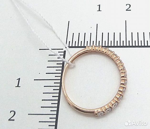 Золотое кольцо с фианитом 16,5р