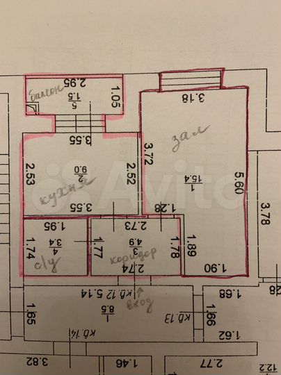 1-к. квартира, 34,2 м², 3/5 эт.