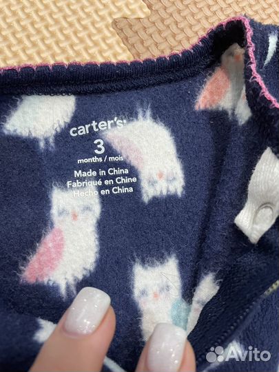 Поддева флисовая carters 62