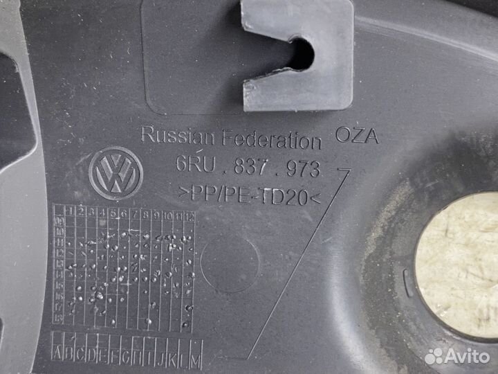 Крышка зеркала volkswagen poloседан 2019