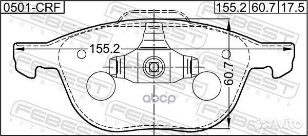 Колодки тормозные перед прав/лев 0501CRF Fe