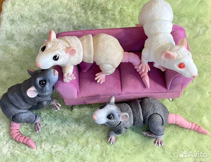 Игрушка Крыса. Ручная роспись