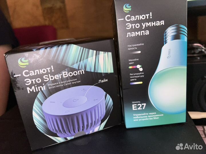 Sberboom mini+ умная лампа сбер