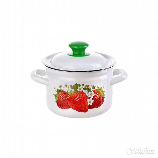 Кастрюля 2,0 л цил.борт са белый