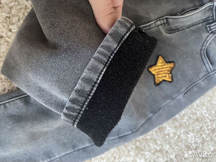 Джинсы для девочки утепленные 104