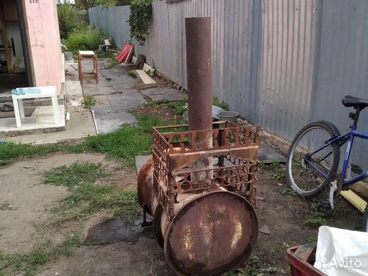 Печь буржуйка для бани б/ у