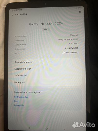 Планшет Sasmsung galaxy TAB A 2020