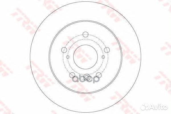 Диск тормозной задний toyota Camry 06- TRW DF6