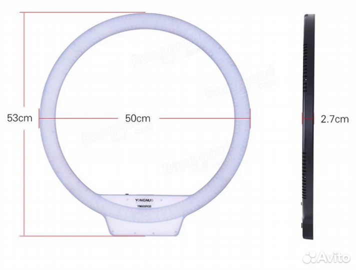Кольцевой светодиодный осветитель YongnuoYN608 RGB