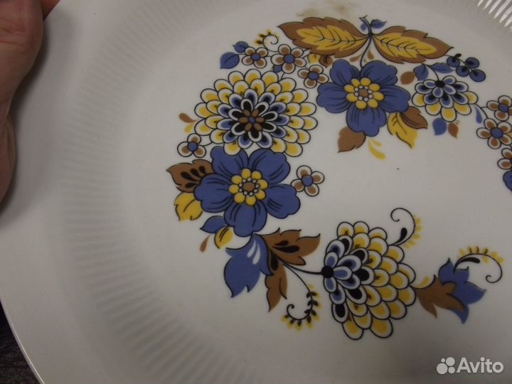 Тарелка гдр большая фарфор