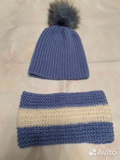 Шапка детская вязаная новая