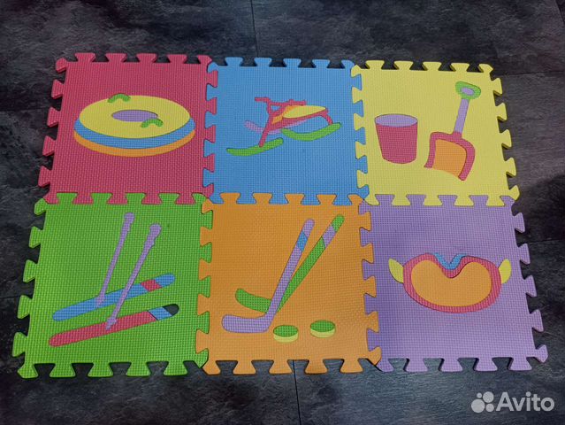 Детский коврик пазл развивающийся