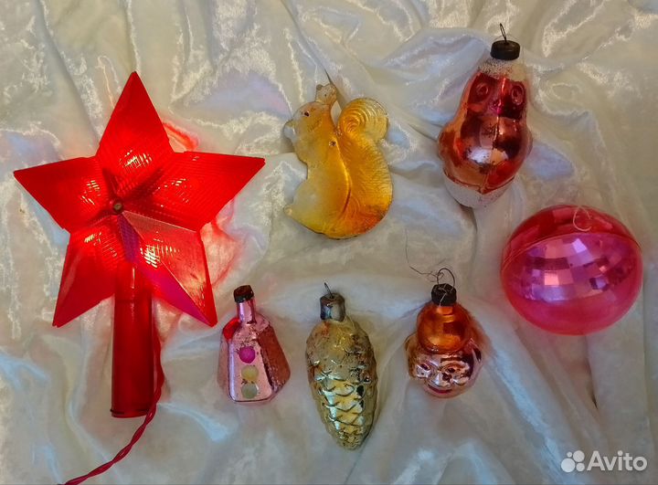 Елочные игрушки СССР и дед Мороз