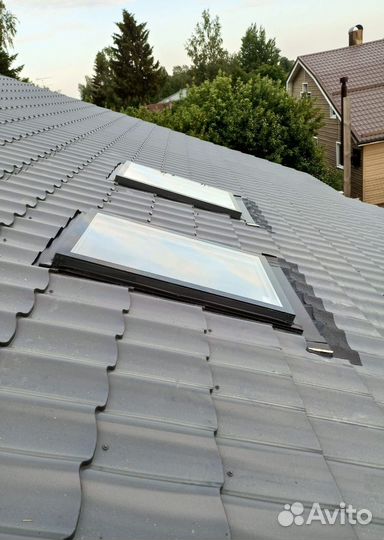 Мансардное окно из профиля Rehau глухое 740x1240 м