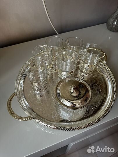 Набор для чая Queen anna, сталь, стекло