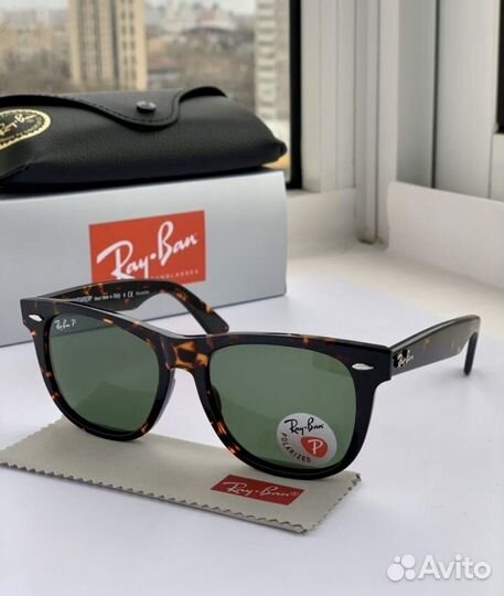 Очки ray ban wayfarer polaroid