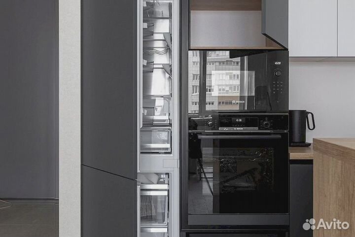 П-образная кухня в современных цветах