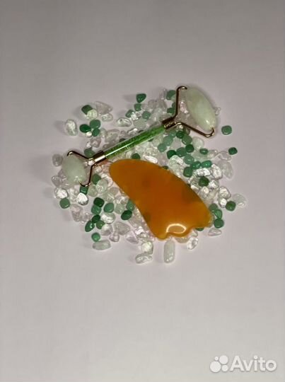 Роллер и скребок гуаша масло в подарок