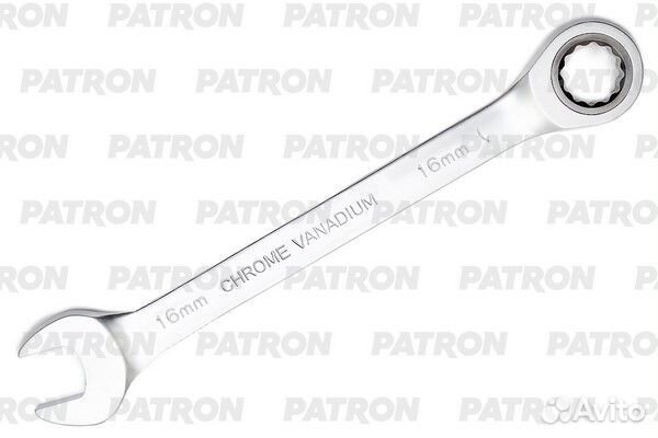 Patron P-75716 Ключ комбинированный трещоточный 16