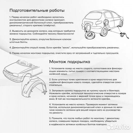 Подкрылок задний правый Kia Rio 3