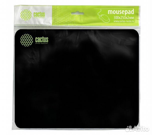 Коврик для мыши Cactus CS-MP-P01M, черный 300x250x