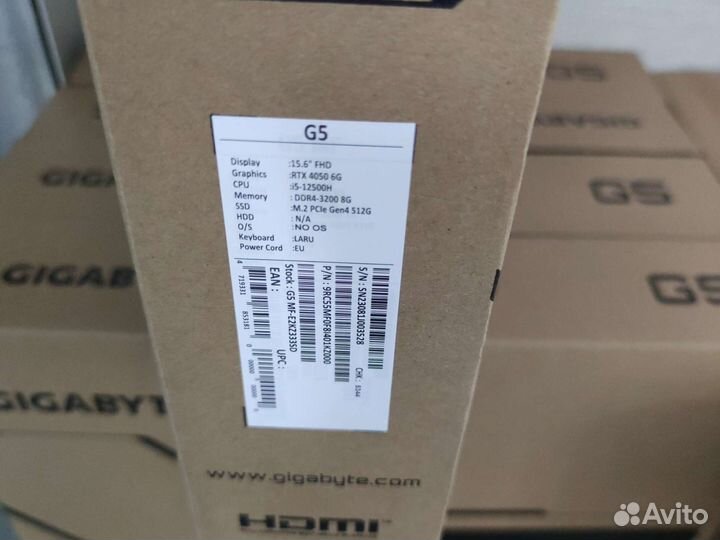 Ноутбук новый Gigabyte g5 mf 12500h rtx 4050