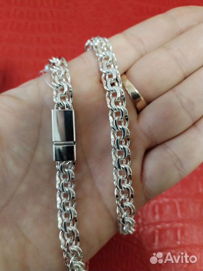 Мужская серебряная цепь 
