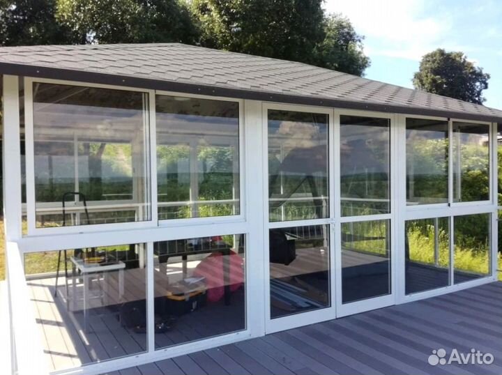 Алюминиевое фасадное остекление