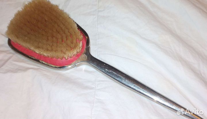 Старинная щетка Мельхиор серебрение Лев СССР Винта