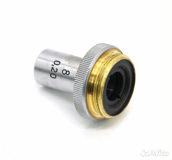 Объектив микроскопа ломо 8х0.20