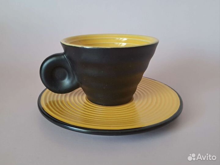 Кружка для кофе и блюдце новая