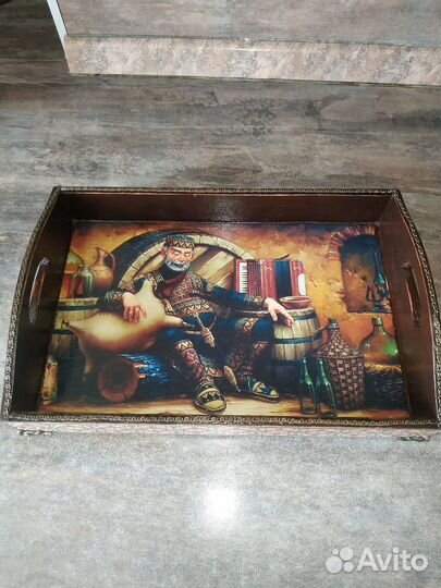 Поднос ручная работа