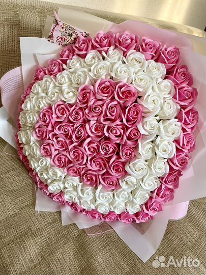 Букет из мыльных роз 101