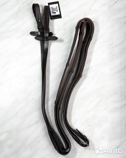 Поводья кожа+резина двусторонние