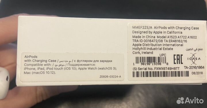 Airpods 2 наушник левый
