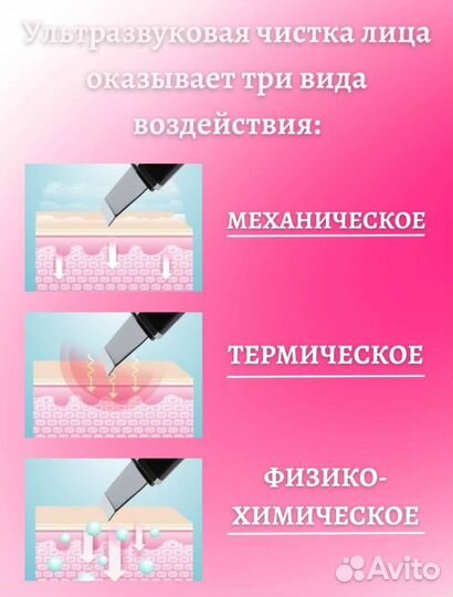 Ультразвуковой аппарат для чистки лица (новый)