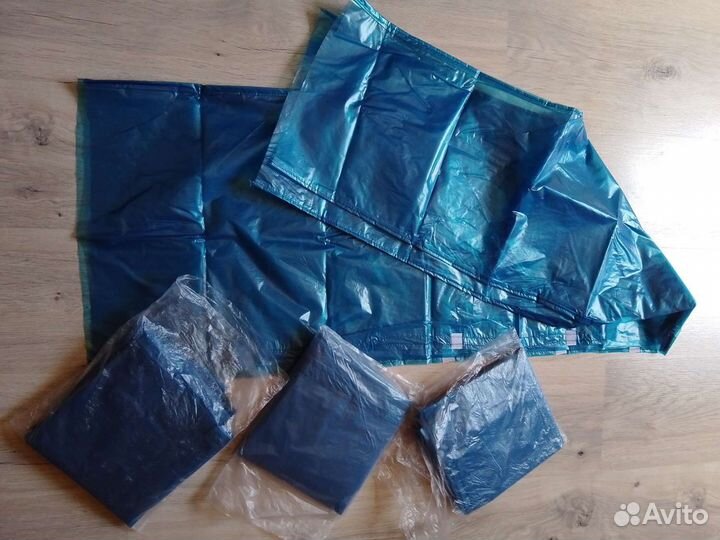 Новые плащ дождевик с капюшоном 4 шт