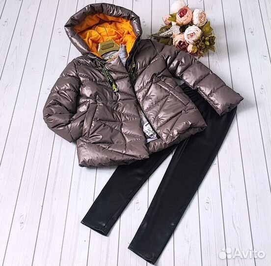 Стильная куртка на весну, 2 фасона 140-158