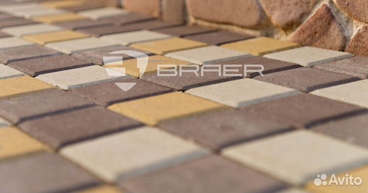 Тротуарная плитка Лувр Песочная 200х200