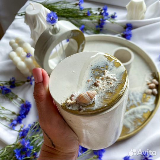 Поднос из гипса