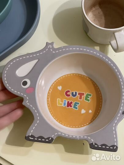 Набор детской посуды beaba б/у