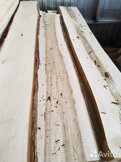 Доска необрезная липа сухая